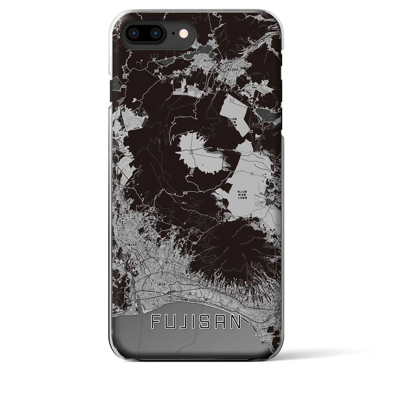 【富士山(静岡県)】地図柄iPhoneケース(クリアタイプ)