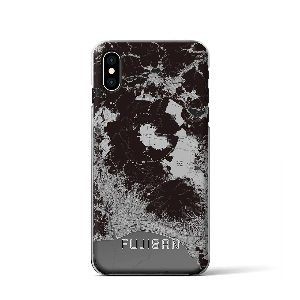 【富士山(静岡県)】地図柄iPhoneケース(クリアタイプ)
