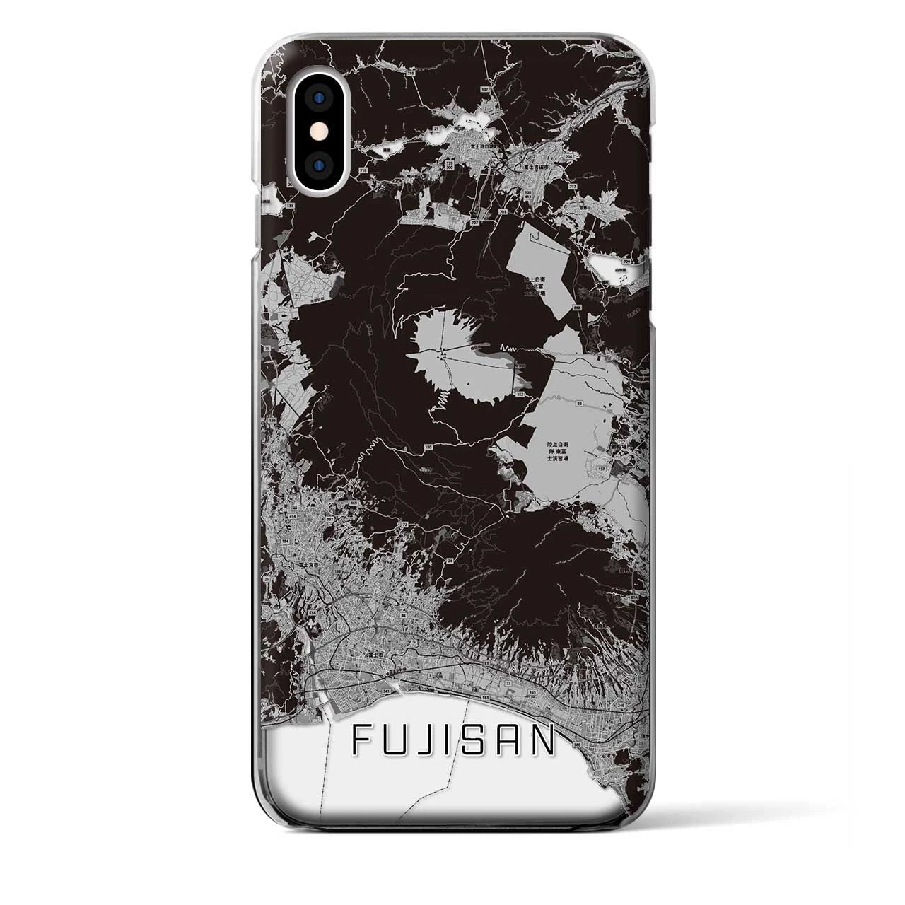 【富士山(静岡県)】地図柄iPhoneケース(クリアタイプ)