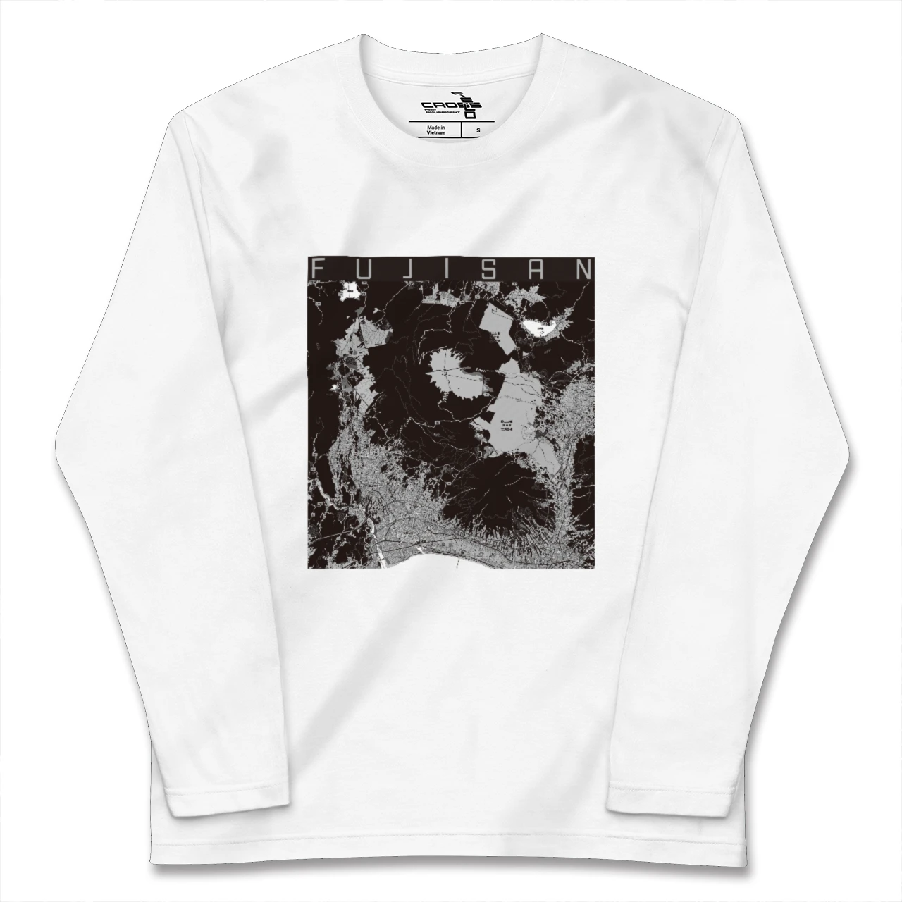 【富士山(静岡県)】地図柄ロングスリーブTシャツ