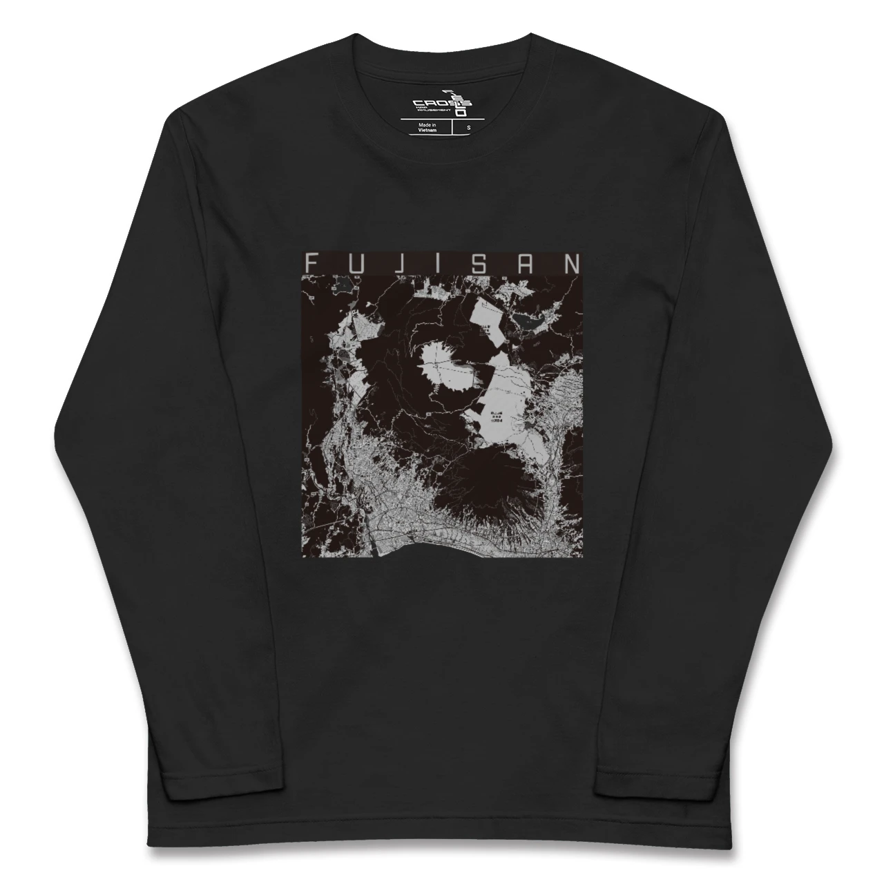 【富士山(静岡県)】地図柄ロングスリーブTシャツ