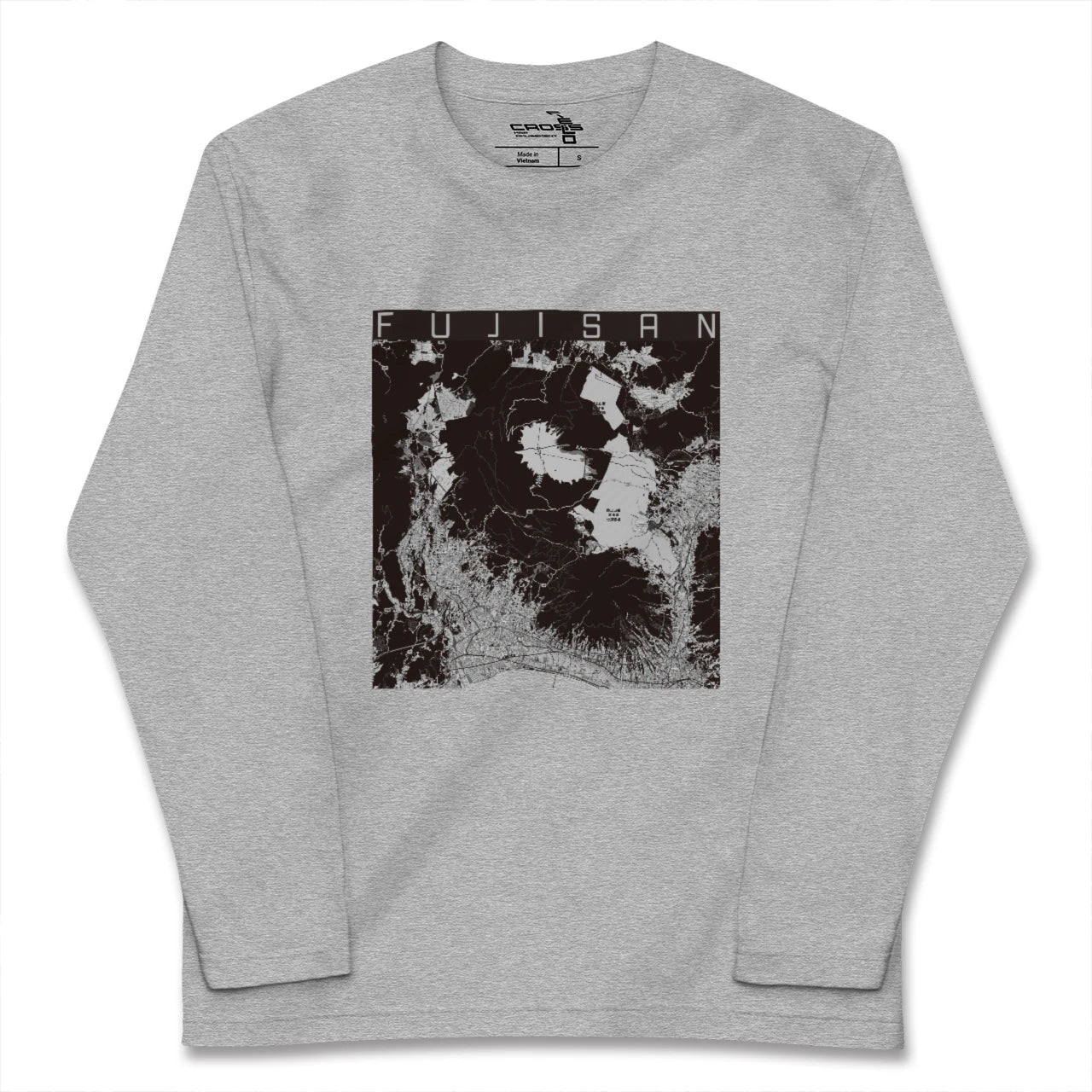 【富士山(静岡県)】地図柄ロングスリーブTシャツ