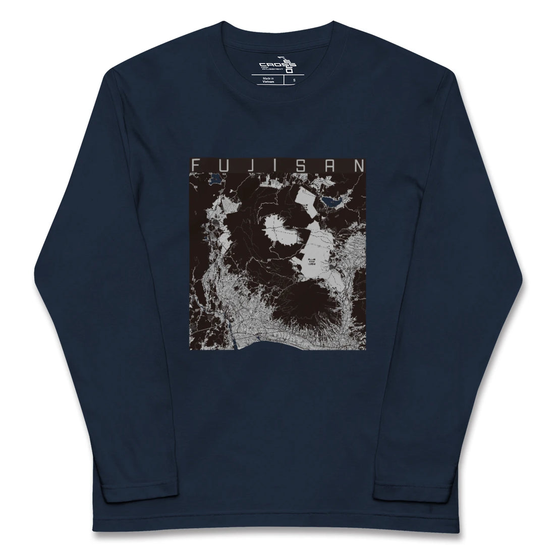 【富士山(静岡県)】地図柄ロングスリーブTシャツ