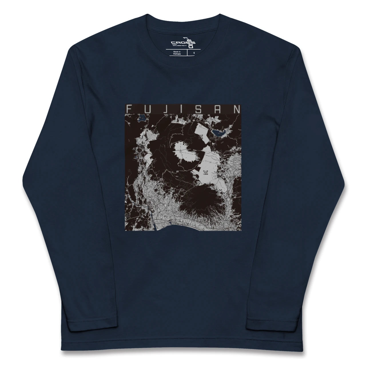 【富士山(静岡県)】地図柄ロングスリーブTシャツ