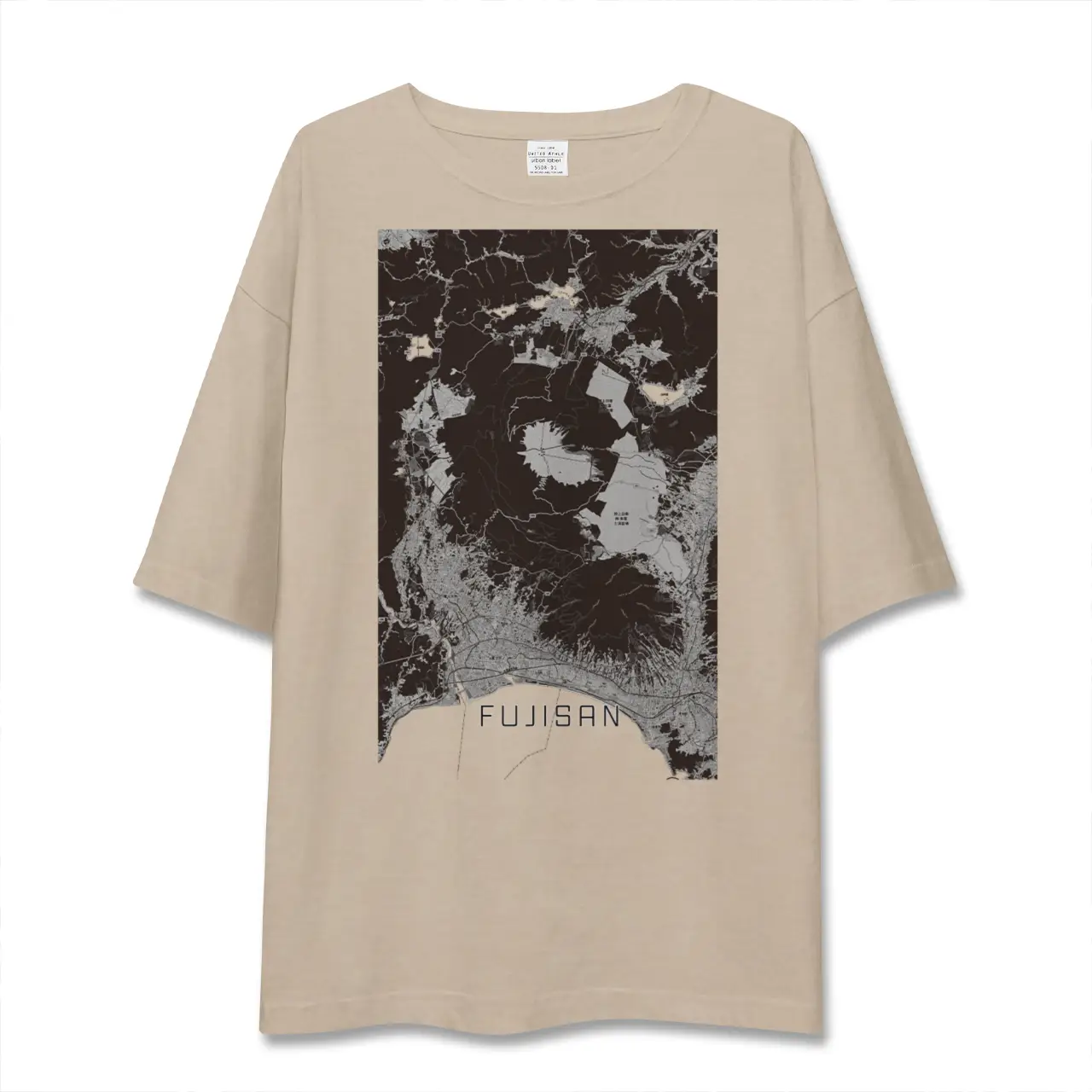 【富士山(静岡県)】地図柄ビッグシルエットTシャツ