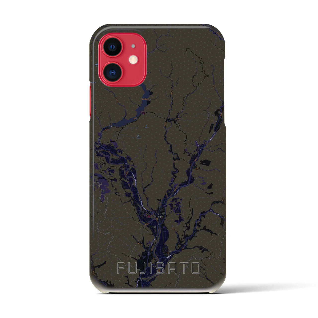 【藤里(秋田県)】地図柄iPhoneケース(バックカバータイプ)