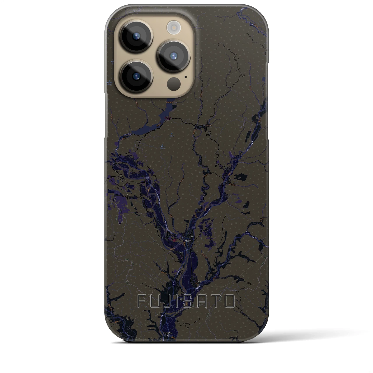 【藤里(秋田県)】地図柄iPhoneケース(バックカバータイプ)