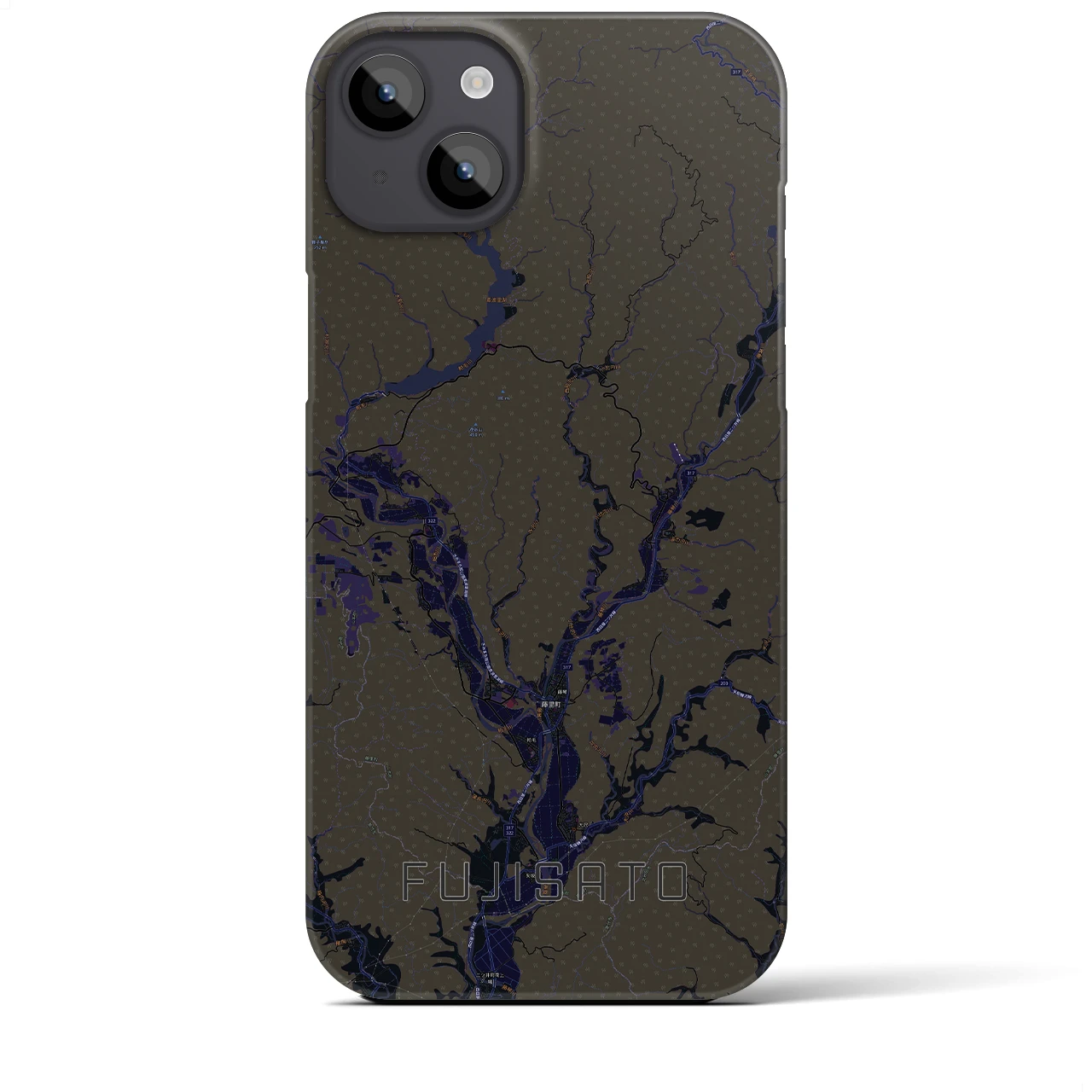 【藤里(秋田県)】地図柄iPhoneケース(バックカバータイプ)