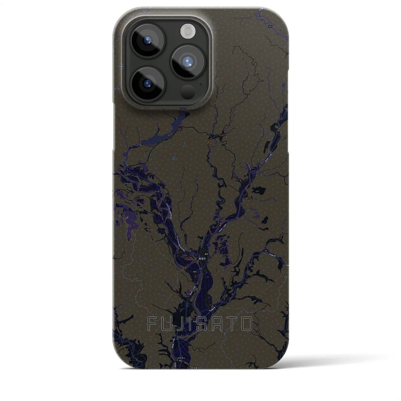 【藤里(秋田県)】地図柄iPhoneケース(バックカバータイプ)