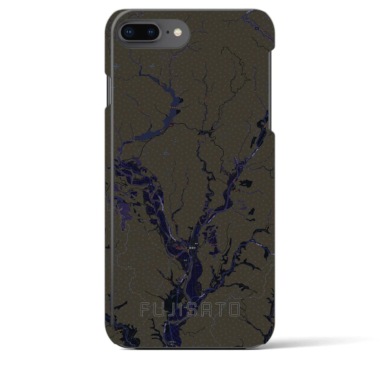 【藤里(秋田県)】地図柄iPhoneケース(バックカバータイプ)