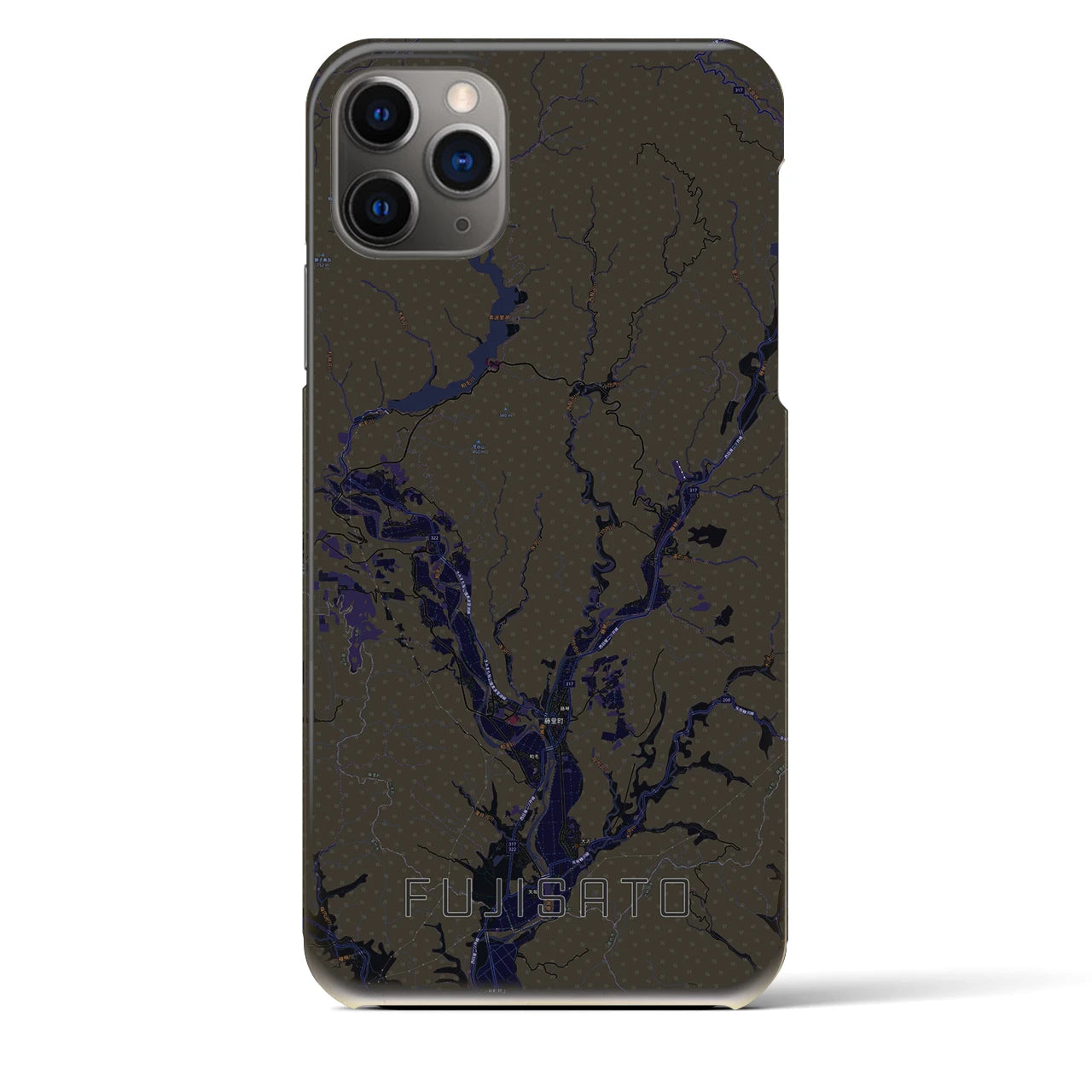 【藤里(秋田県)】地図柄iPhoneケース(バックカバータイプ)