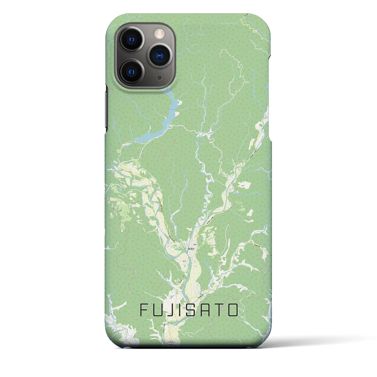【藤里(秋田県)】地図柄iPhoneケース(バックカバータイプ)