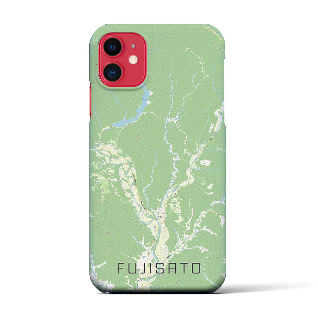 【藤里(秋田県)】地図柄iPhoneケース(バックカバータイプ)