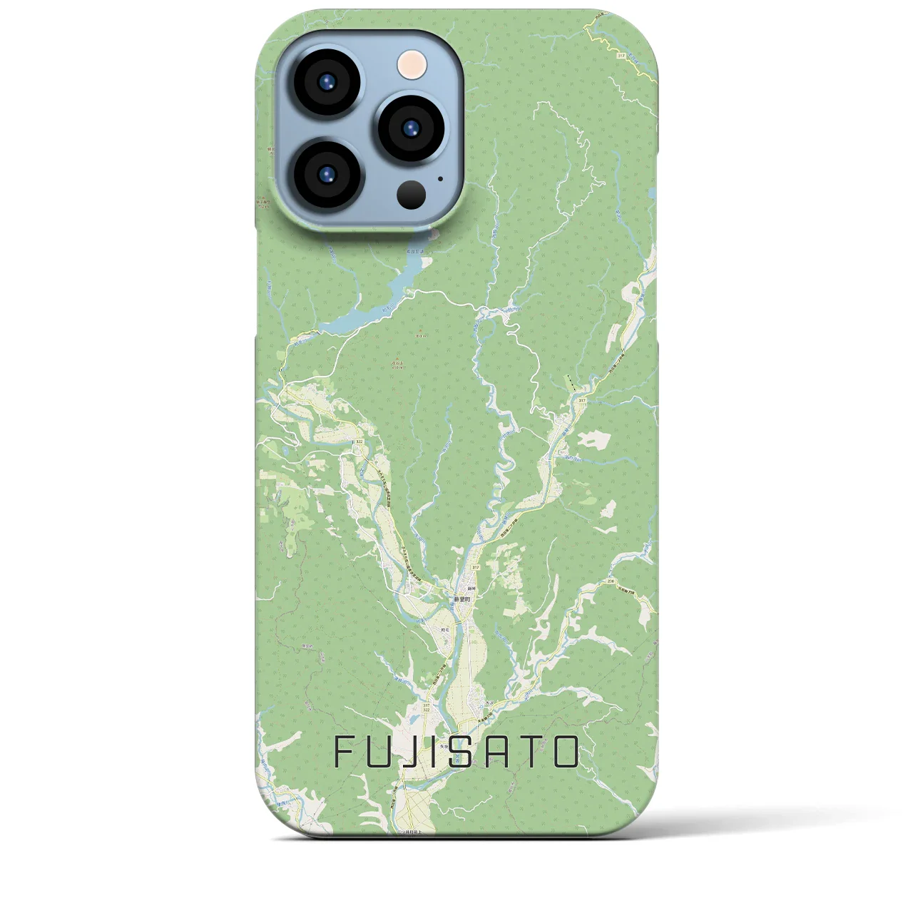 【藤里(秋田県)】地図柄iPhoneケース(バックカバータイプ)