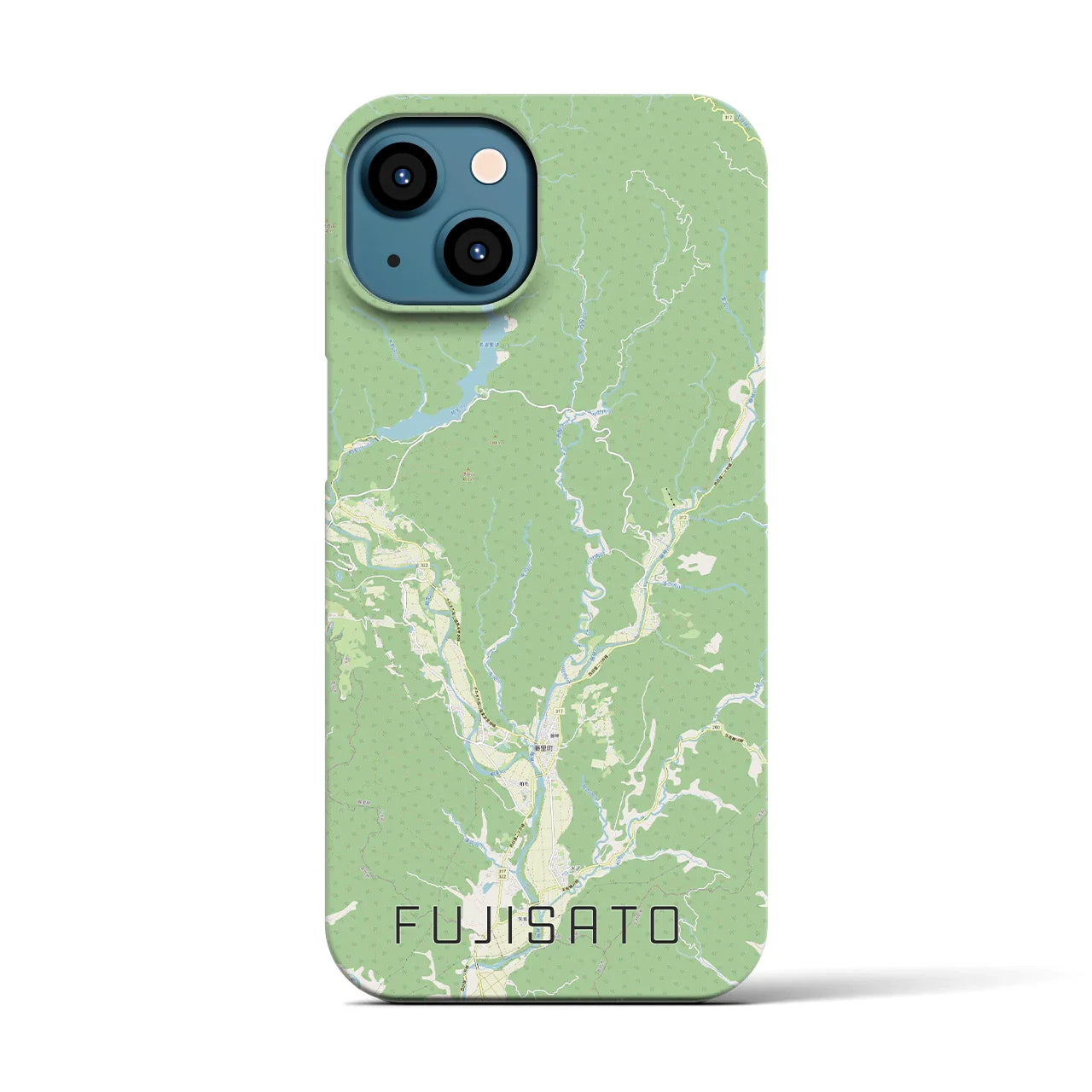 【藤里(秋田県)】地図柄iPhoneケース(バックカバータイプ)