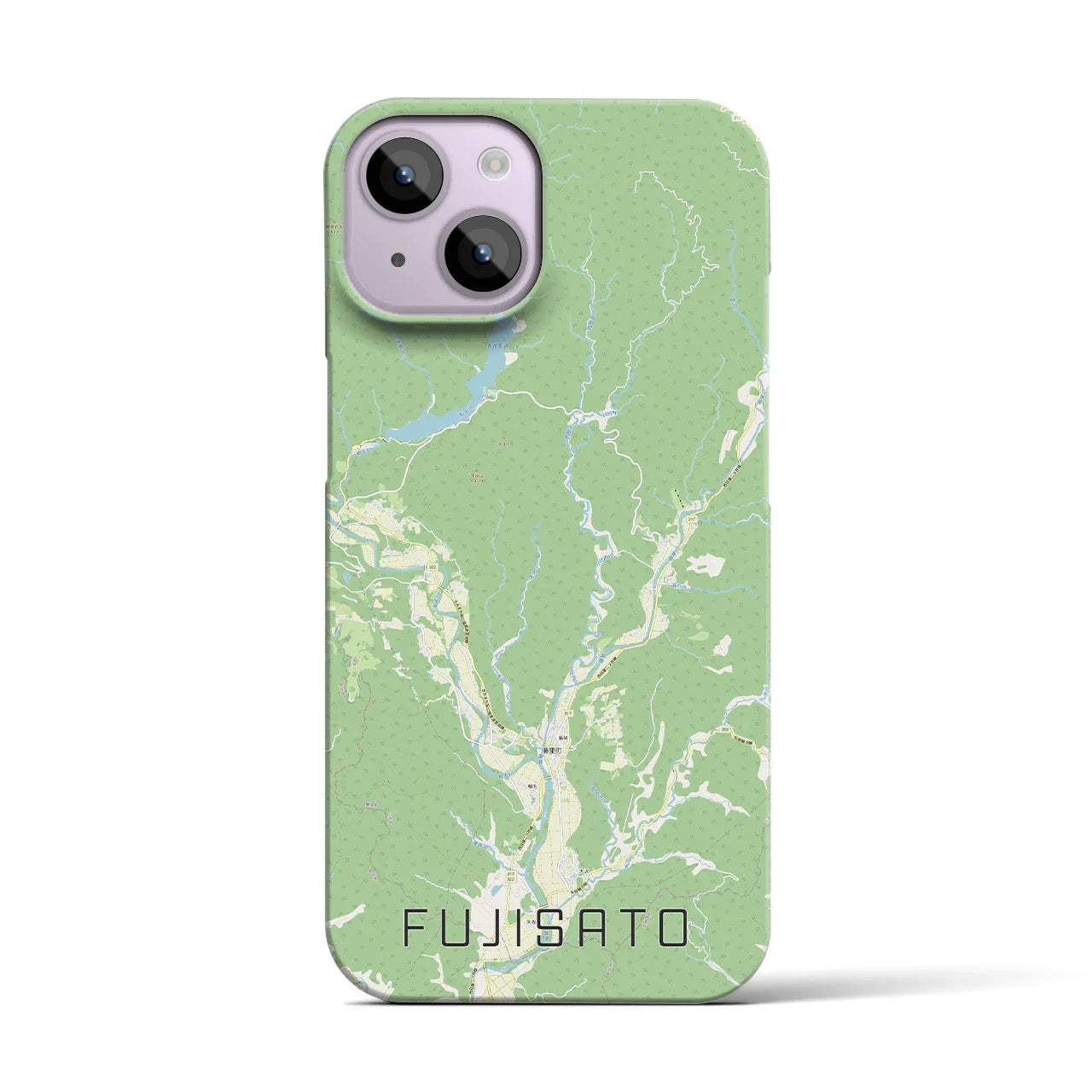 【藤里(秋田県)】地図柄iPhoneケース(バックカバータイプ)