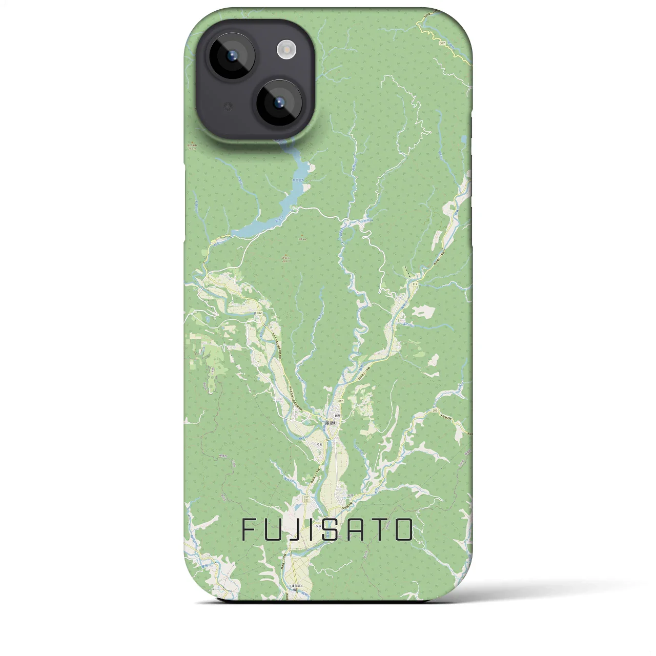 【藤里(秋田県)】地図柄iPhoneケース(バックカバータイプ)