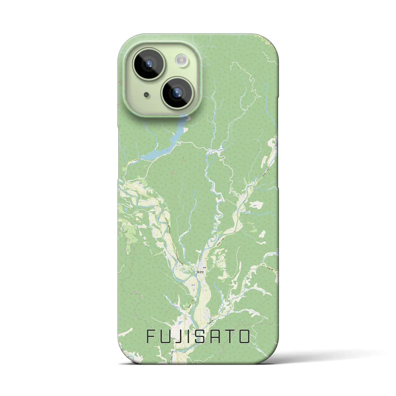 【藤里(秋田県)】地図柄iPhoneケース(バックカバータイプ)