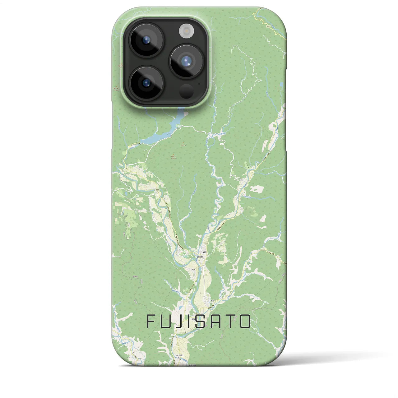 【藤里(秋田県)】地図柄iPhoneケース(バックカバータイプ)
