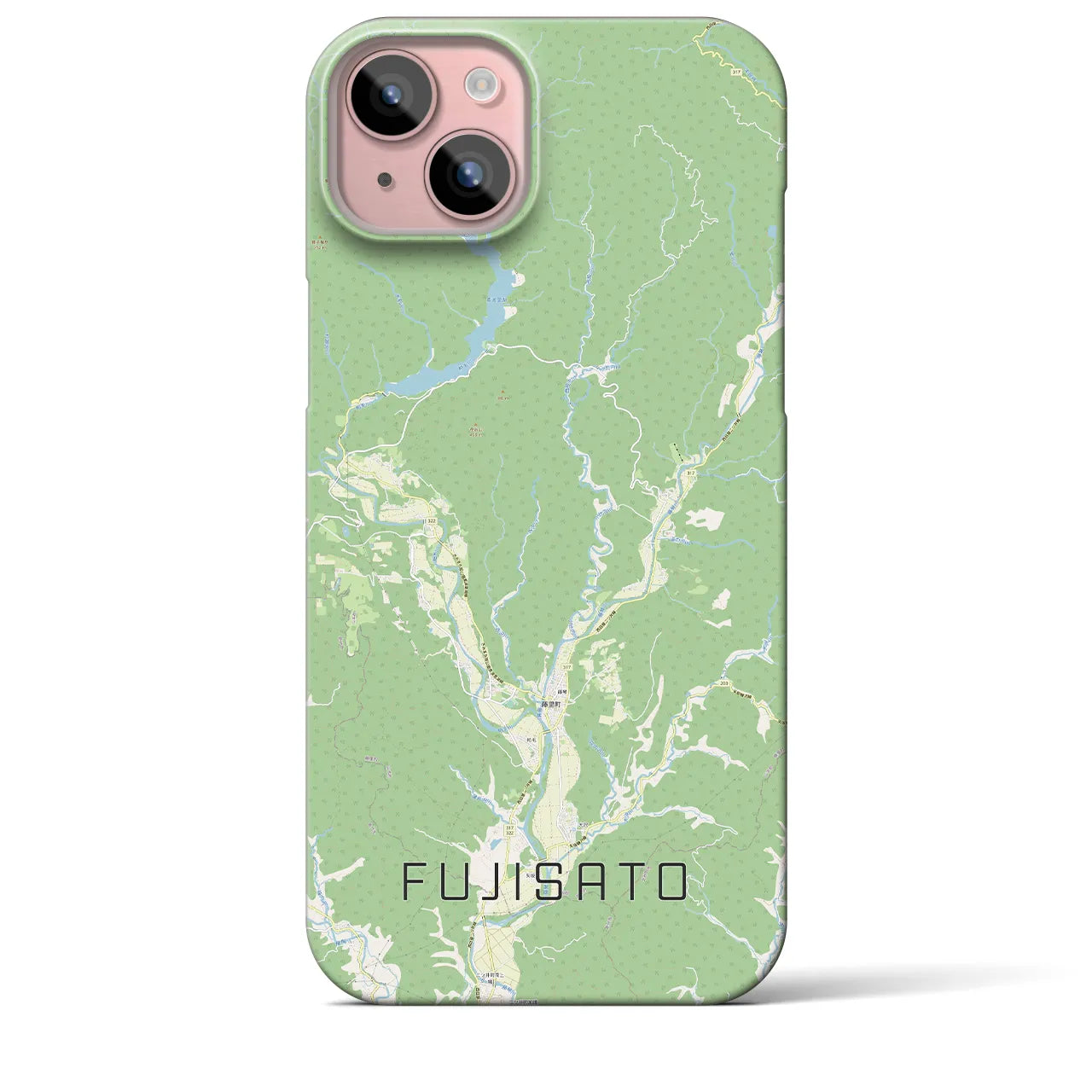【藤里(秋田県)】地図柄iPhoneケース(バックカバータイプ)