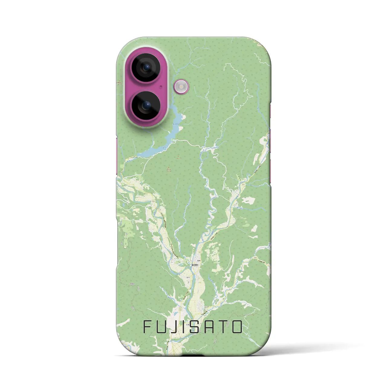 【藤里(秋田県)】地図柄iPhoneケース(バックカバータイプ)