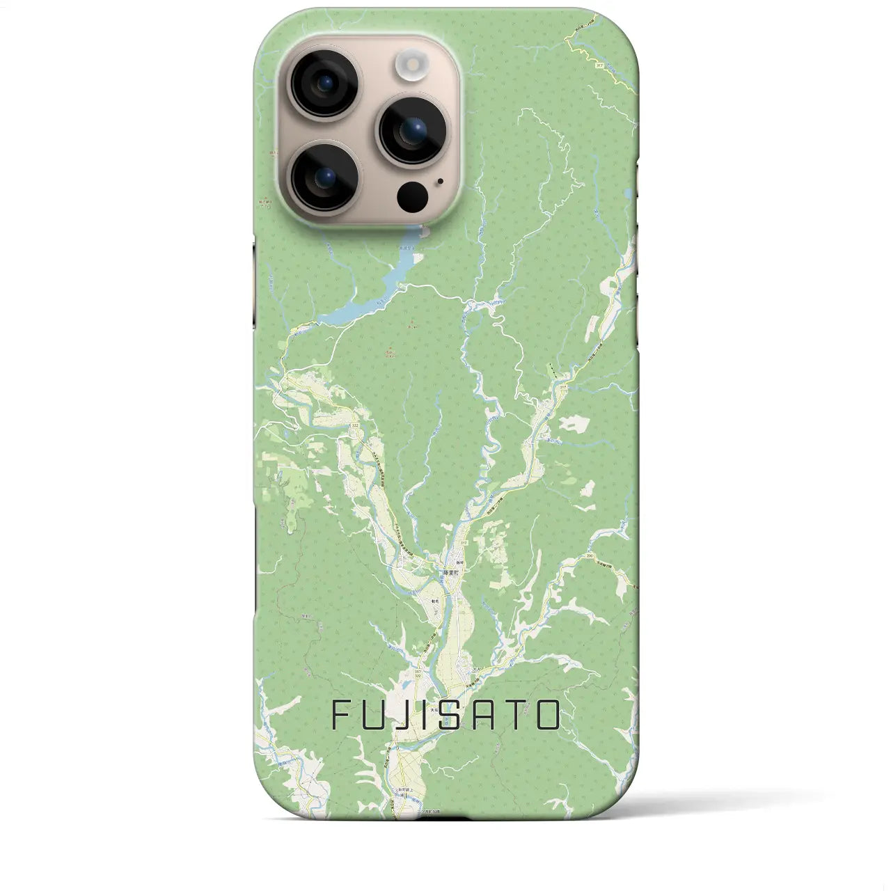 【藤里(秋田県)】地図柄iPhoneケース(バックカバータイプ)