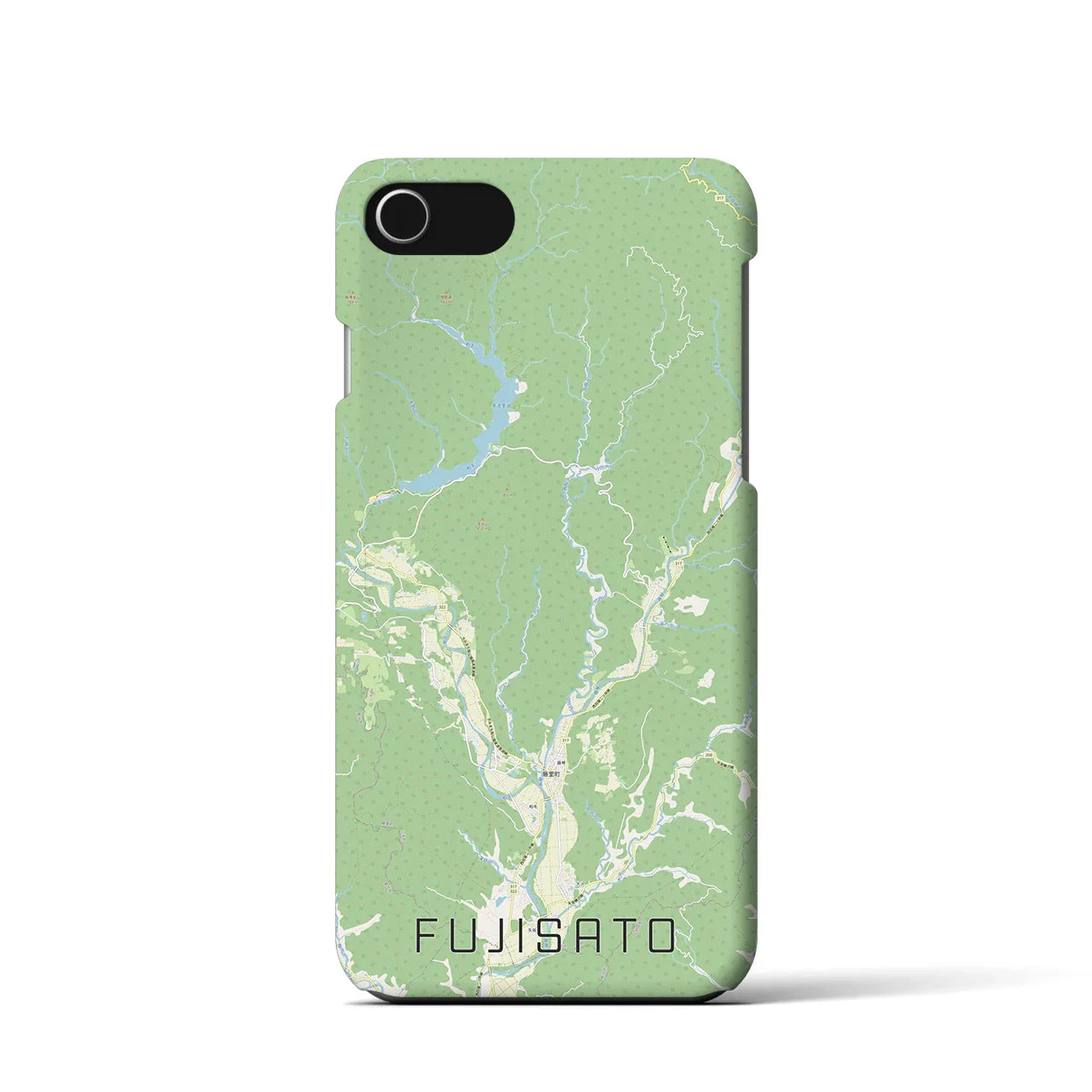 【藤里(秋田県)】地図柄iPhoneケース(バックカバータイプ)