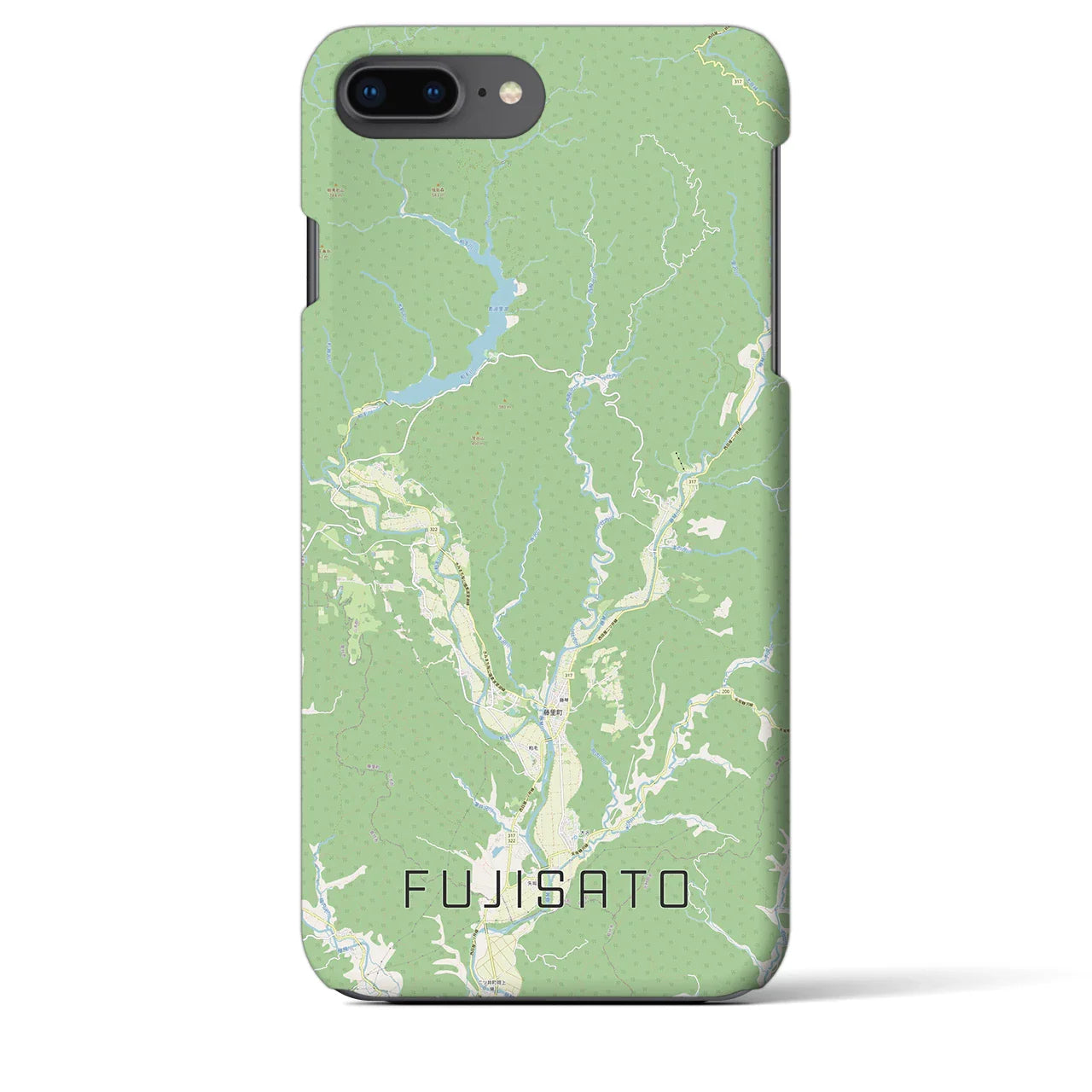 【藤里(秋田県)】地図柄iPhoneケース(バックカバータイプ)