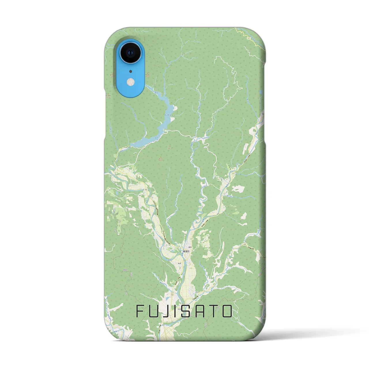 【藤里(秋田県)】地図柄iPhoneケース(バックカバータイプ)