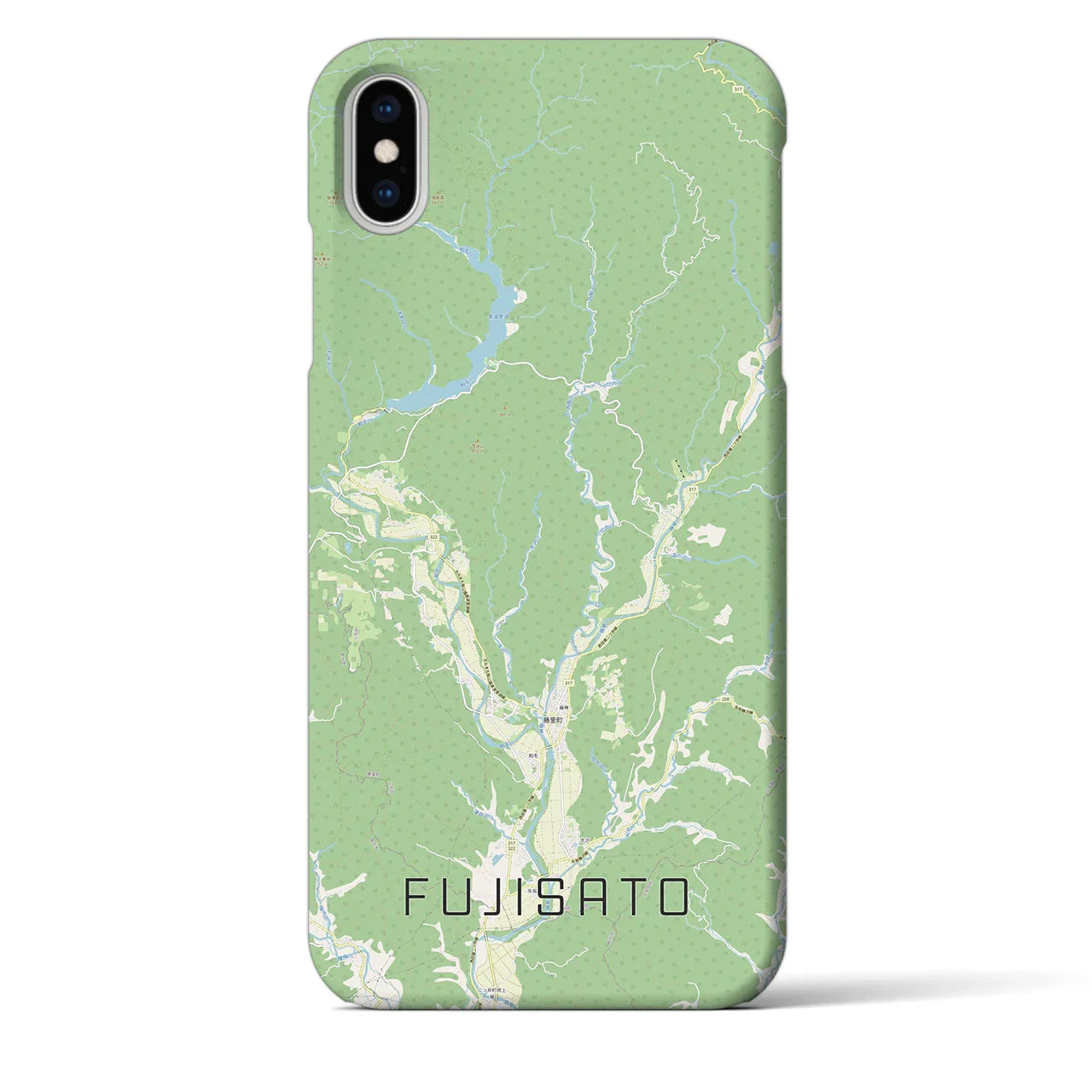 【藤里(秋田県)】地図柄iPhoneケース(バックカバータイプ)
