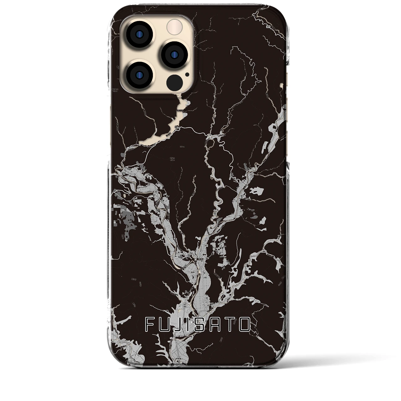 【藤里(秋田県)】地図柄iPhoneケース(クリアタイプ)