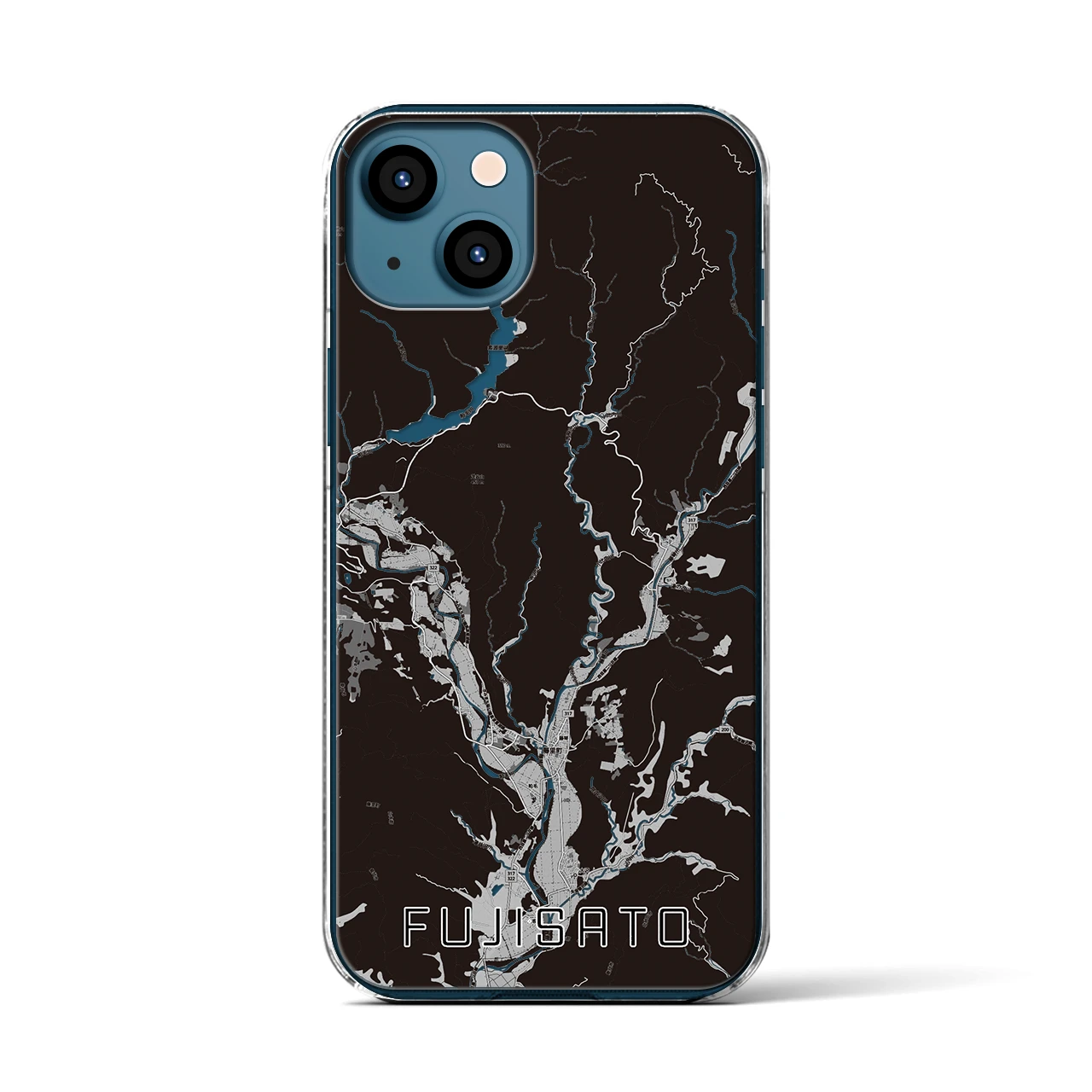 【藤里(秋田県)】地図柄iPhoneケース(クリアタイプ)