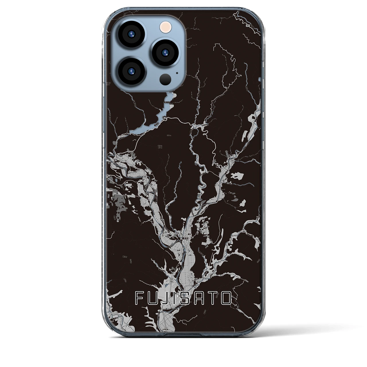 【藤里(秋田県)】地図柄iPhoneケース(クリアタイプ)