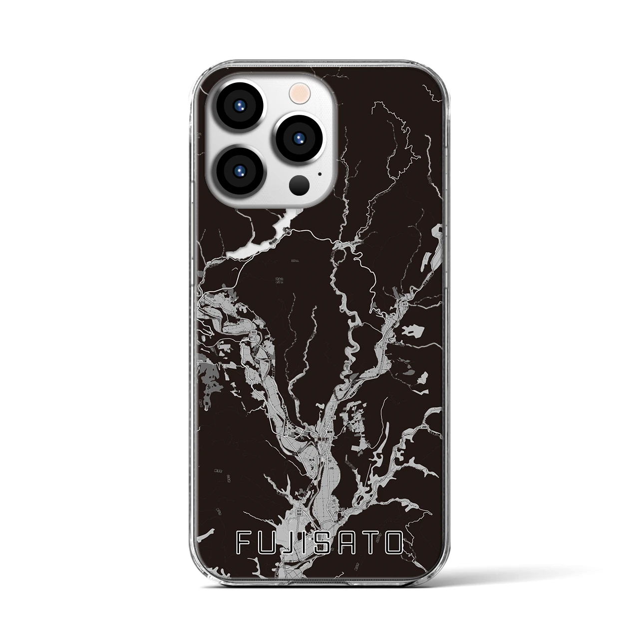 【藤里(秋田県)】地図柄iPhoneケース(クリアタイプ)