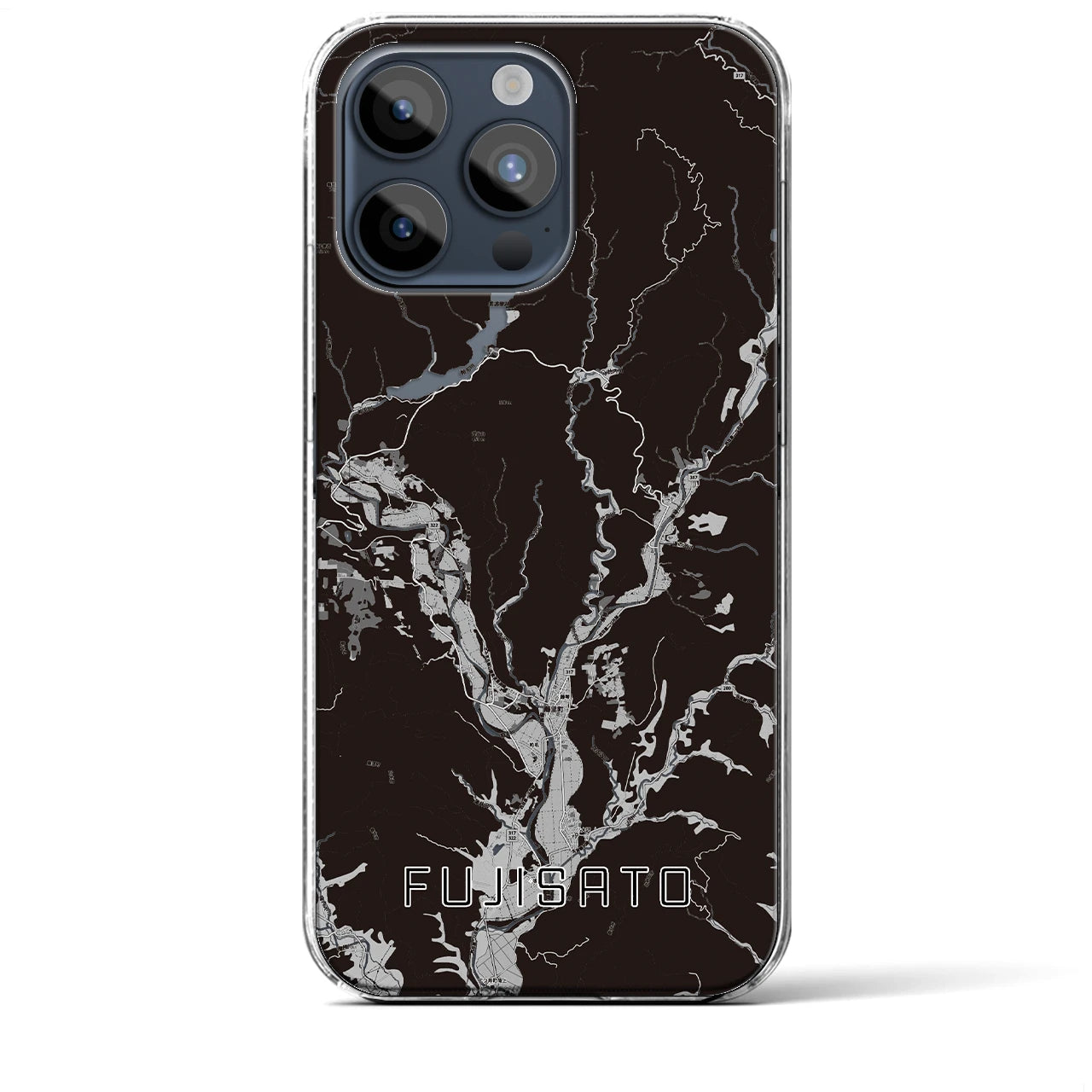 【藤里(秋田県)】地図柄iPhoneケース(クリアタイプ)