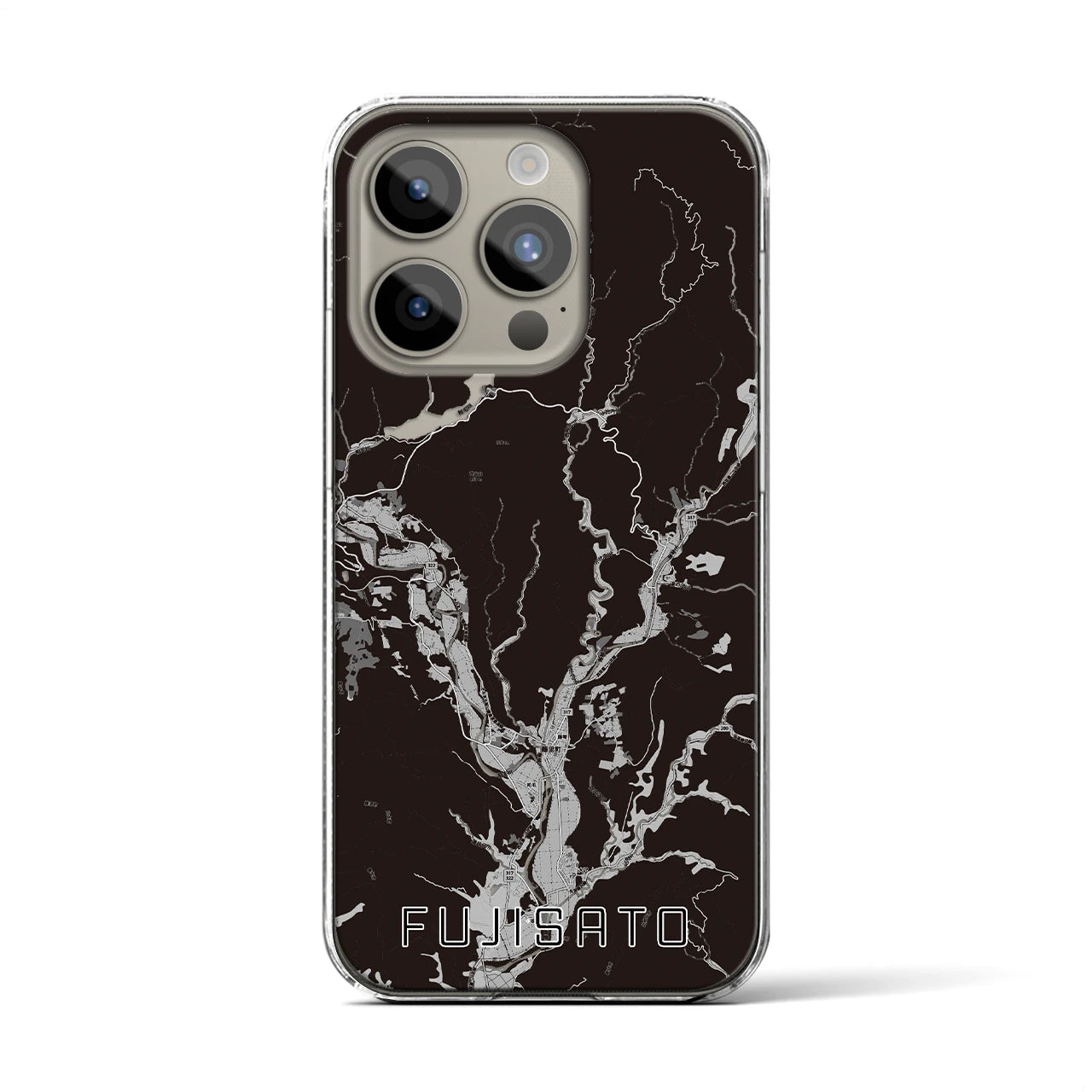 【藤里(秋田県)】地図柄iPhoneケース(クリアタイプ)