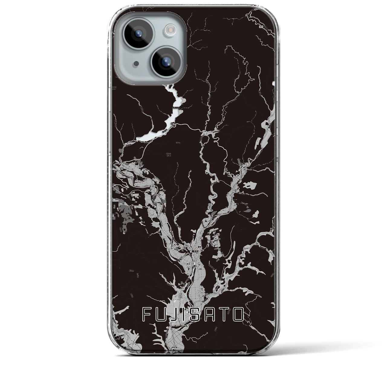 【藤里(秋田県)】地図柄iPhoneケース(クリアタイプ)