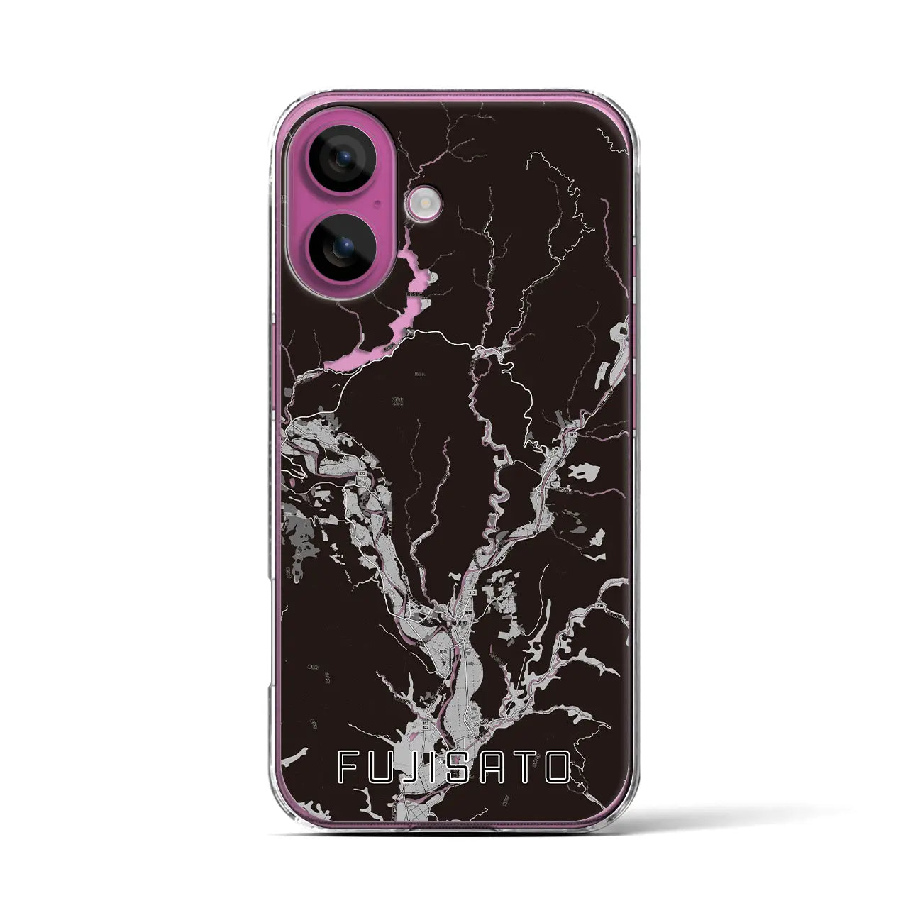 【藤里(秋田県)】地図柄iPhoneケース(クリアタイプ)