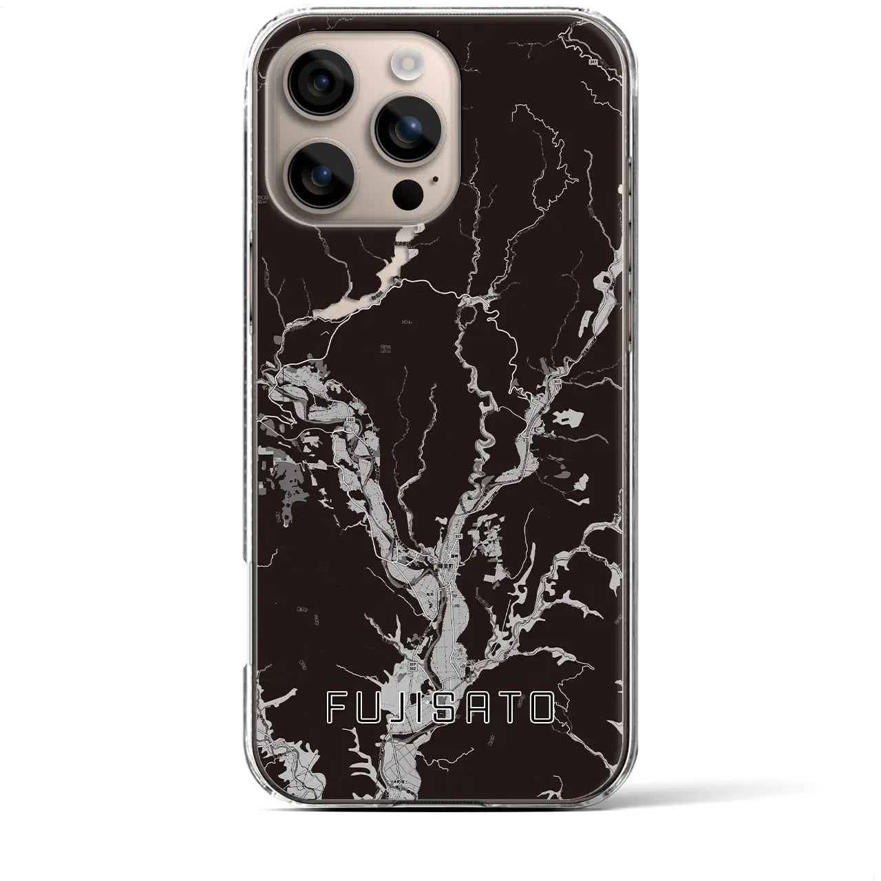 【藤里(秋田県)】地図柄iPhoneケース(クリアタイプ)