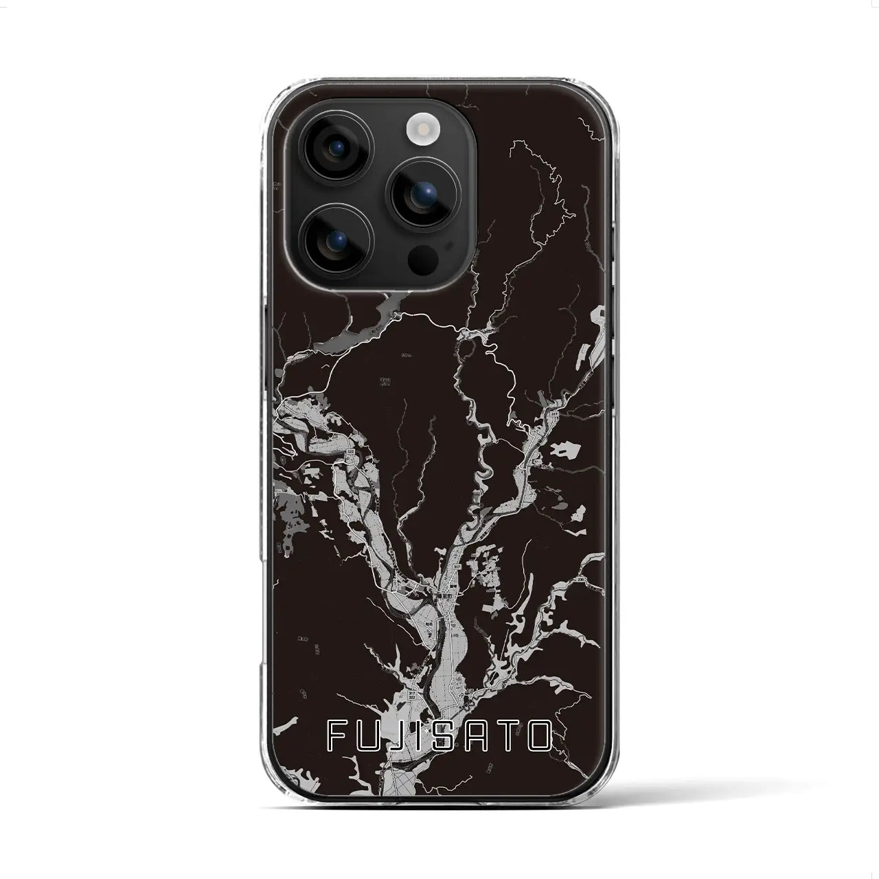 【藤里(秋田県)】地図柄iPhoneケース(クリアタイプ)