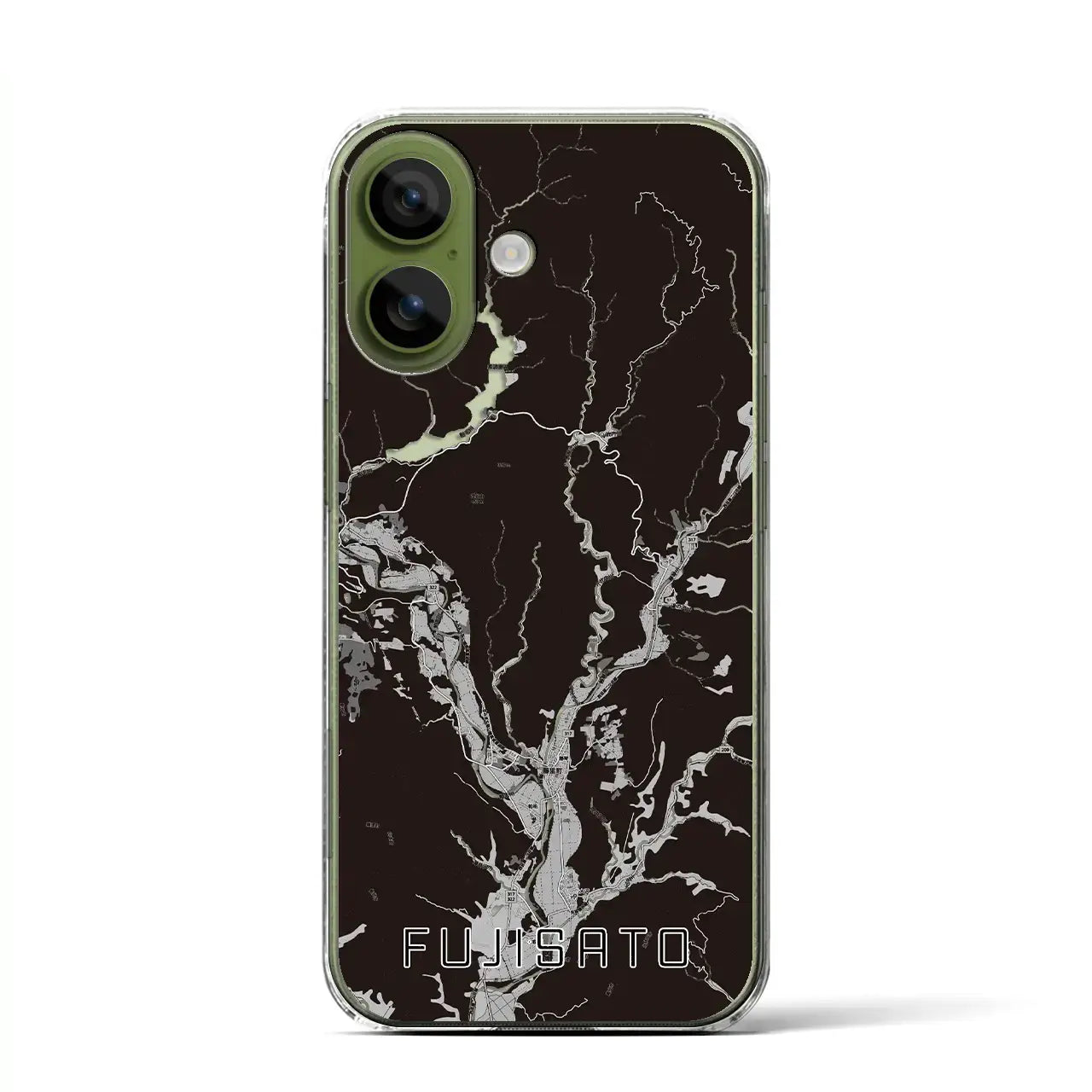 【藤里(秋田県)】地図柄iPhoneケース(クリアタイプ)