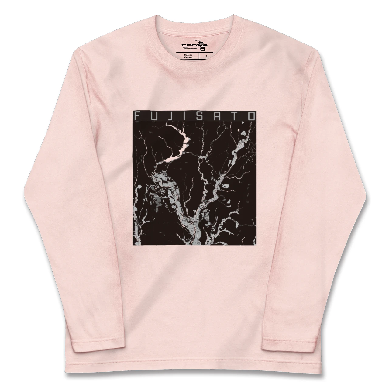 【藤里(秋田県)】地図柄ロングスリーブTシャツ