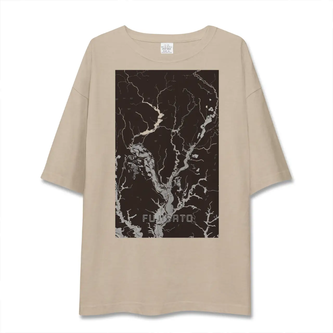 【藤里(秋田県)】地図柄ビッグシルエットTシャツ