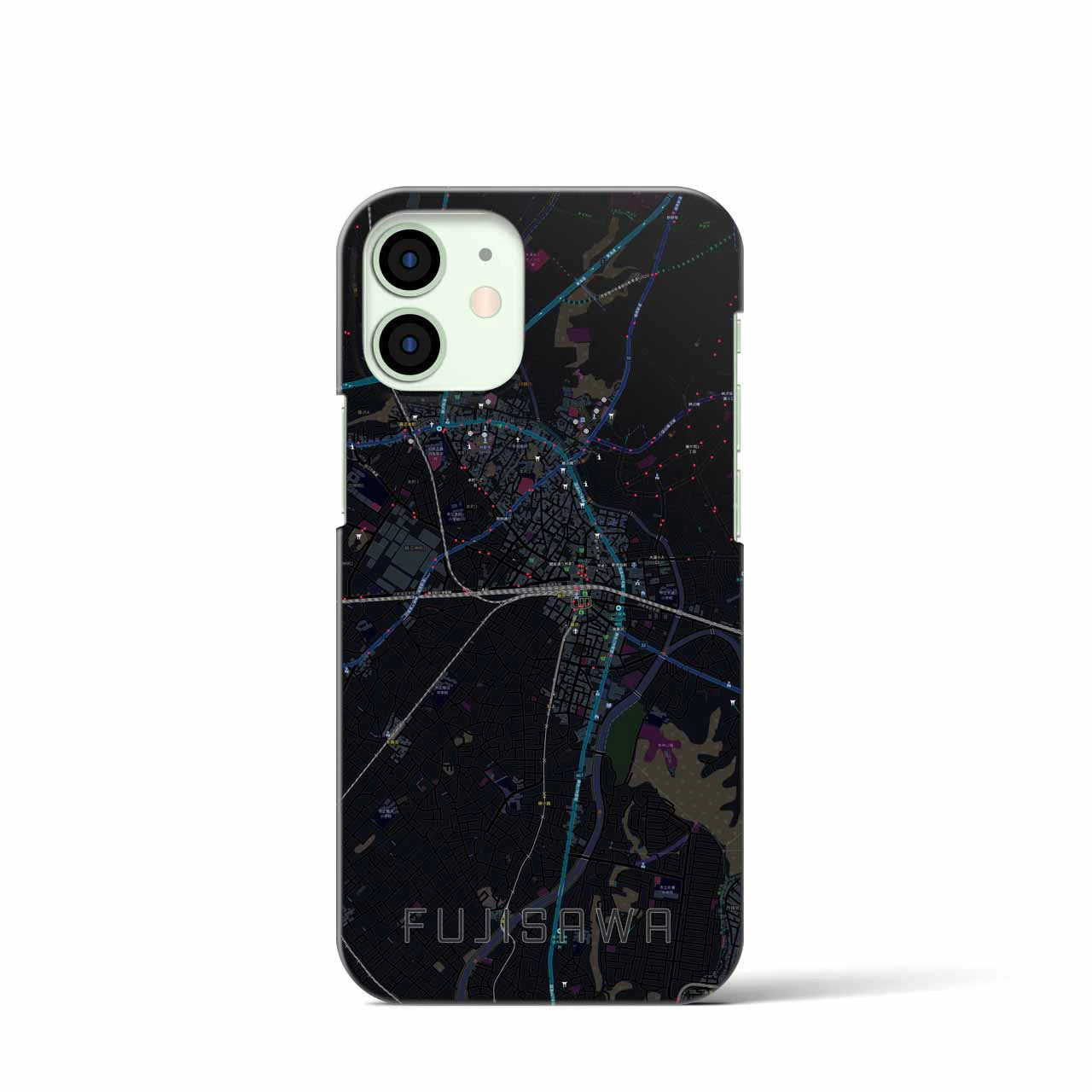 【藤沢(神奈川県)】地図柄iPhoneケース(バックカバータイプ)