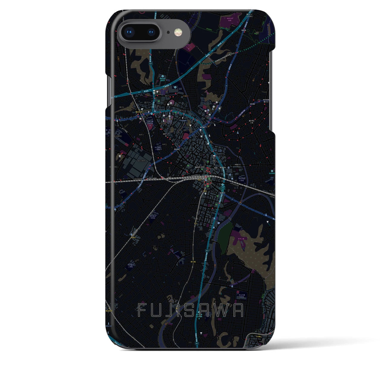 【藤沢(神奈川県)】地図柄iPhoneケース(バックカバータイプ)
