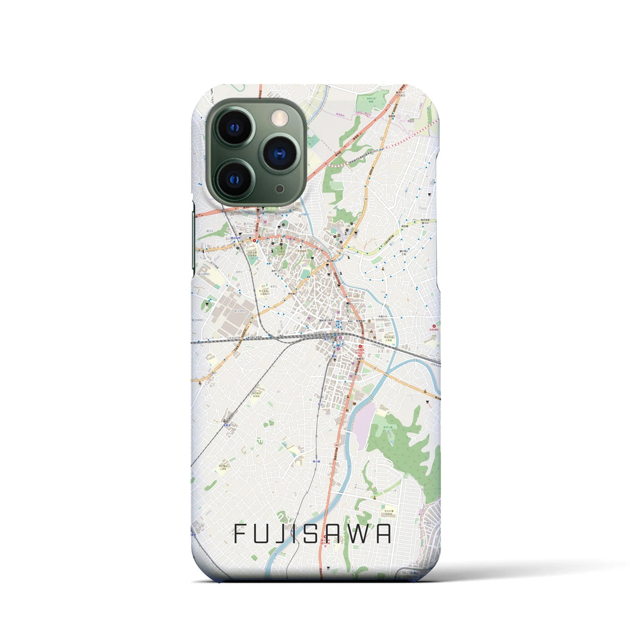 【藤沢(神奈川県)】地図柄iPhoneケース(バックカバータイプ)