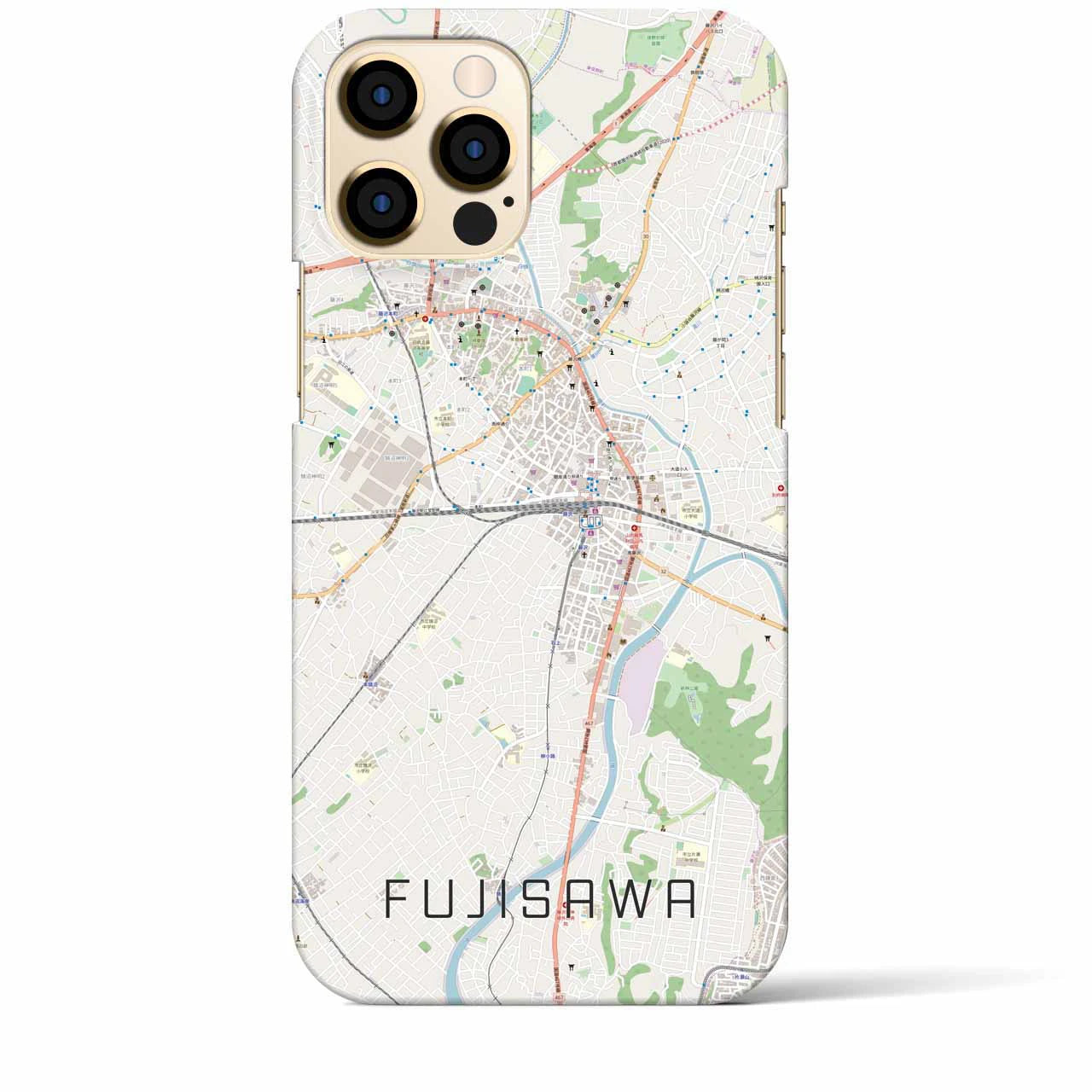 【藤沢(神奈川県)】地図柄iPhoneケース(バックカバータイプ)