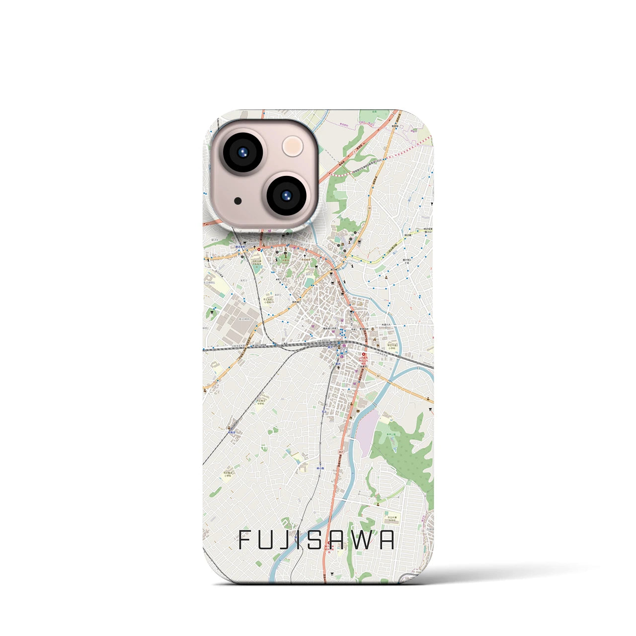 【藤沢(神奈川県)】地図柄iPhoneケース(バックカバータイプ)