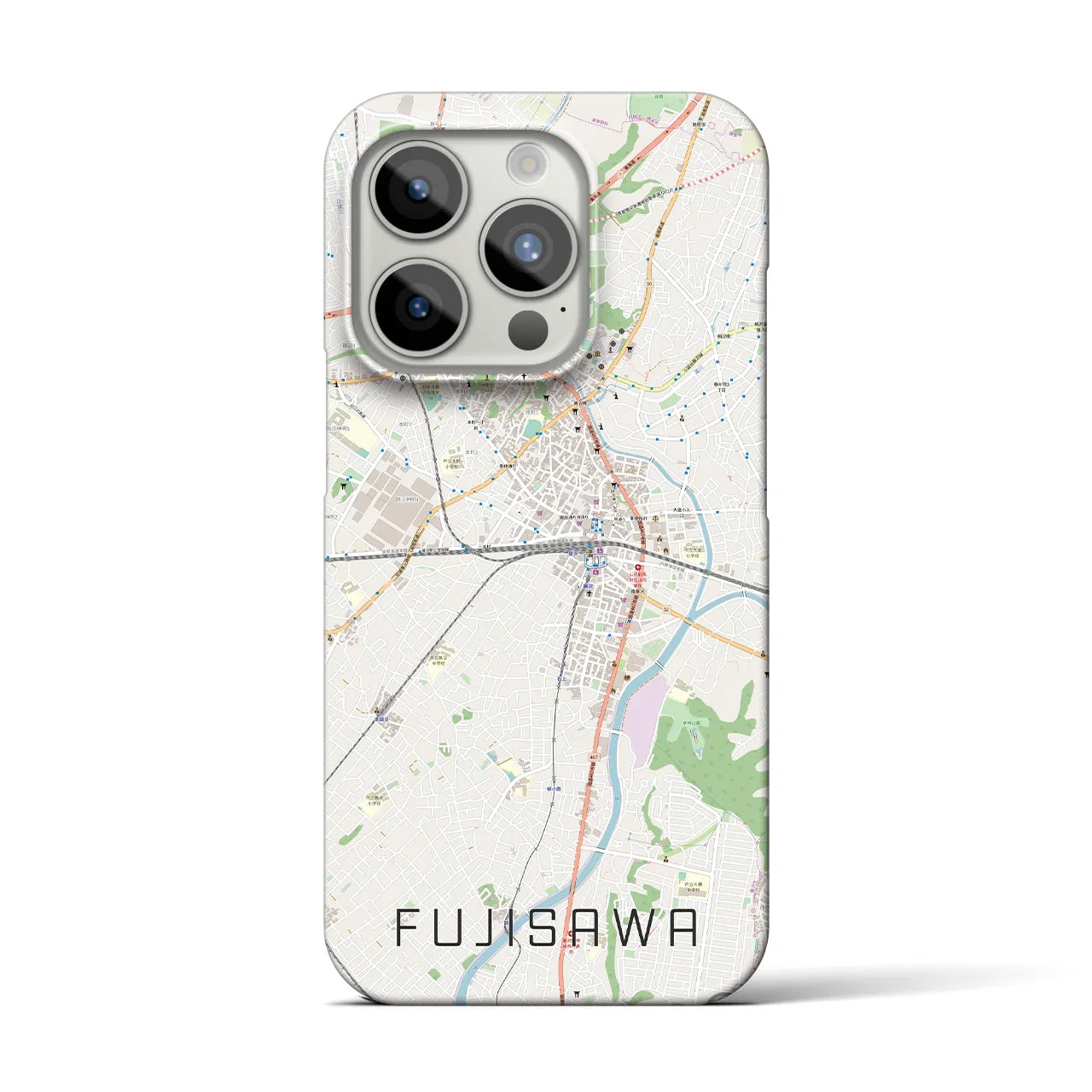【藤沢(神奈川県)】地図柄iPhoneケース(バックカバータイプ)