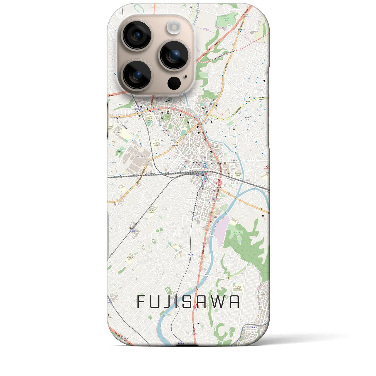 【藤沢(神奈川県)】地図柄iPhoneケース(バックカバータイプ)